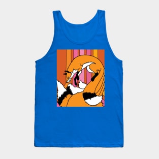 Sweet Retro Vintage Cartoon Fox Tank Top